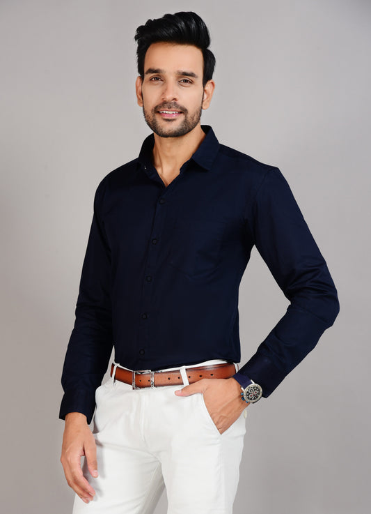 Zabolo Formal Shirt for Men Regular Fit Shirt with Patch Pocket