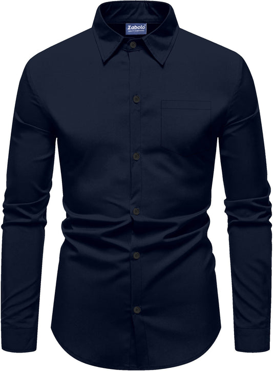 Zabolo Plain Cotton Shirt for Men | Casual Shirt | Solid Shirt | Full Sleeves | Formal Shirt