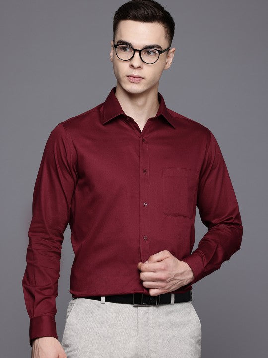 Comfort Self Design Spread Collar Casual Cotton Relaxed Fit Shirt Zabolo
