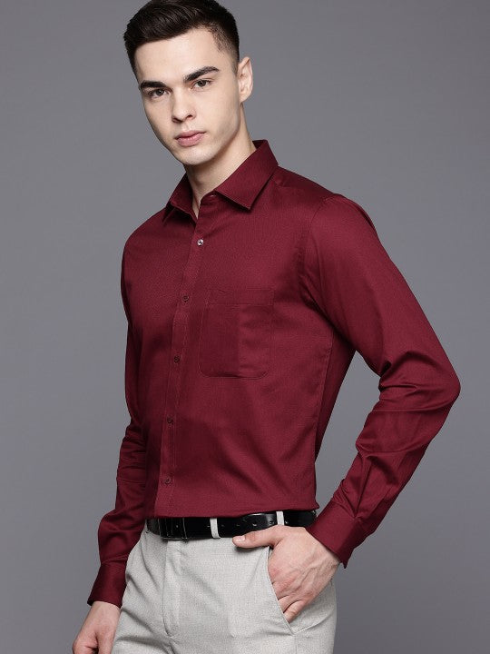 Comfort Self Design Spread Collar Casual Cotton Relaxed Fit Shirt Zabolo