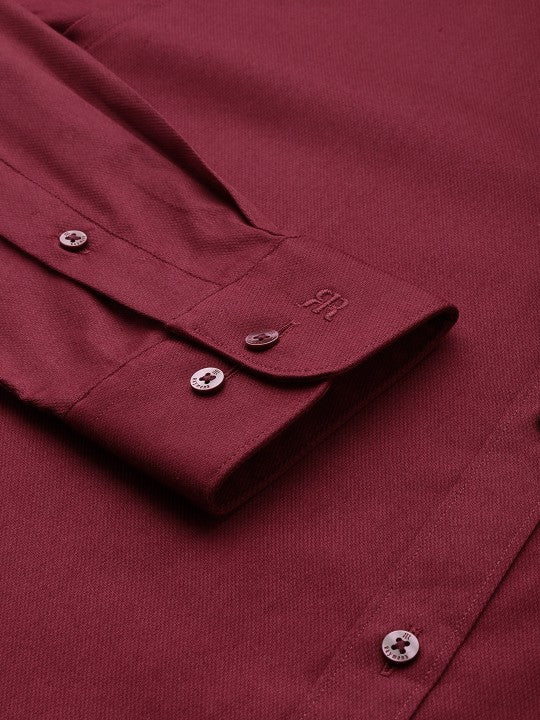 Comfort Self Design Spread Collar Casual Cotton Relaxed Fit Shirt Zabolo