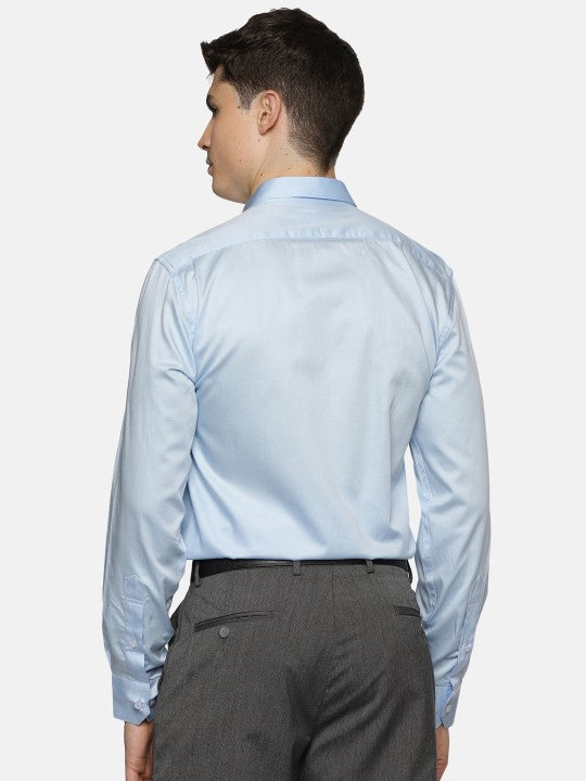 Men Premium Spread Collar Solid Cotton Formal Shirt Zabolo