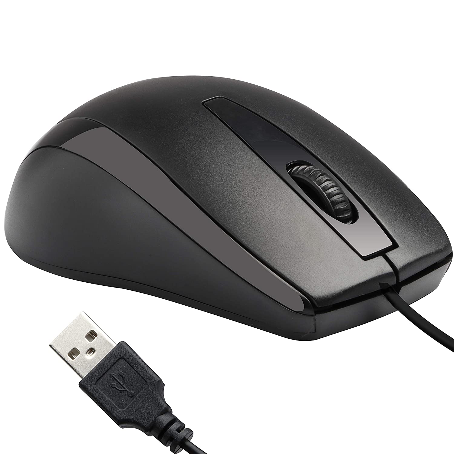 Zebronics Zeb-Alex Wired USB Optical Mouse with 3 Buttons Wired Optical Mouse  (USB 2.0, Black) Zebronics