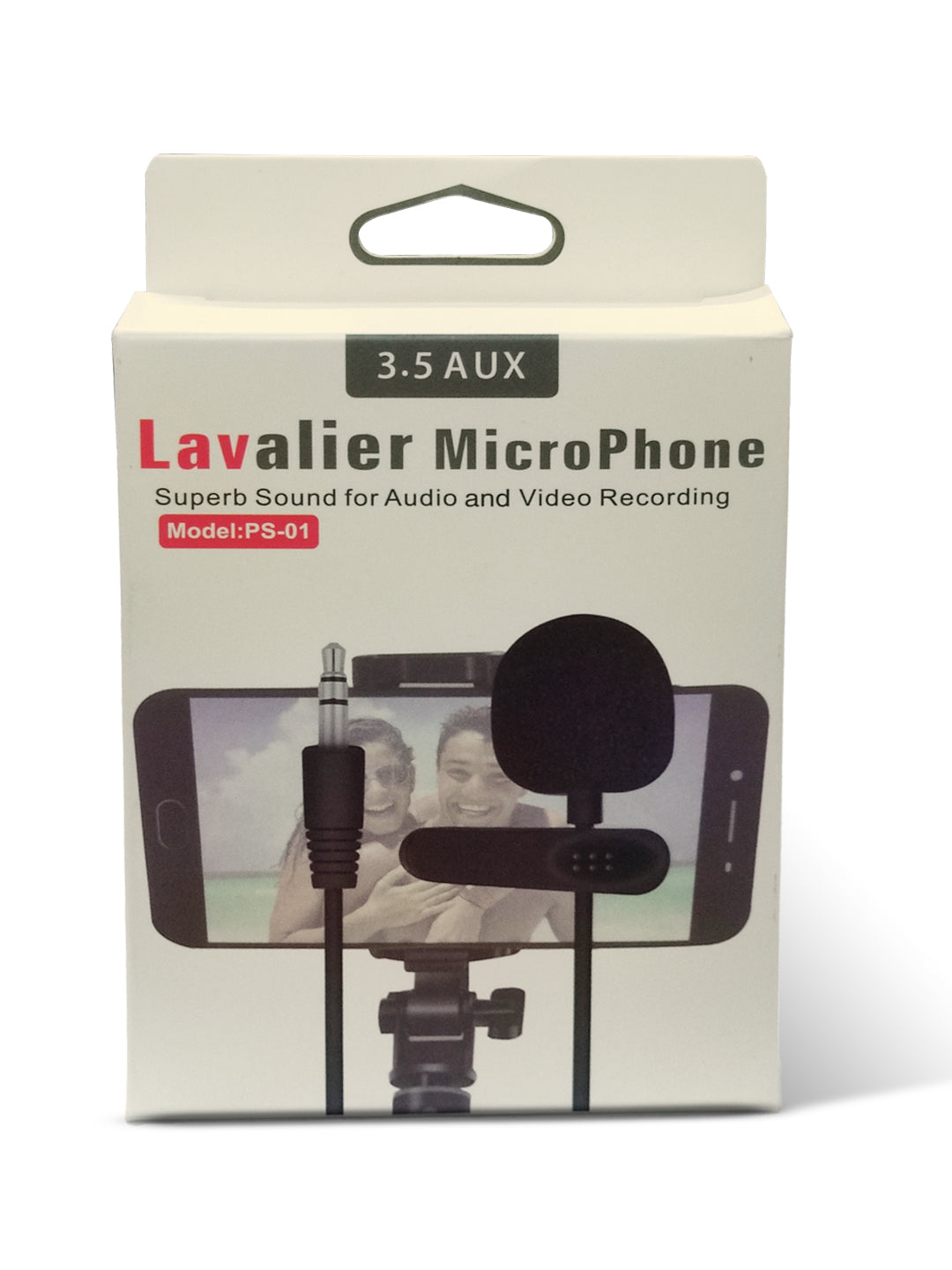 Lavalier Microphone for YouTube and smartphones Collar Mic  (Black) Zabolo