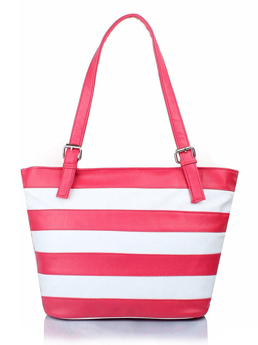 Women Shoulder Bag - Extra Large (Pink & White)