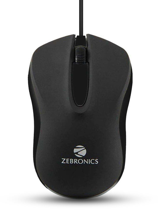 ZEBRONICS ZEB-WING Wired Optical Mouse Wired Optical Mouse  (USB 2.0, Black)