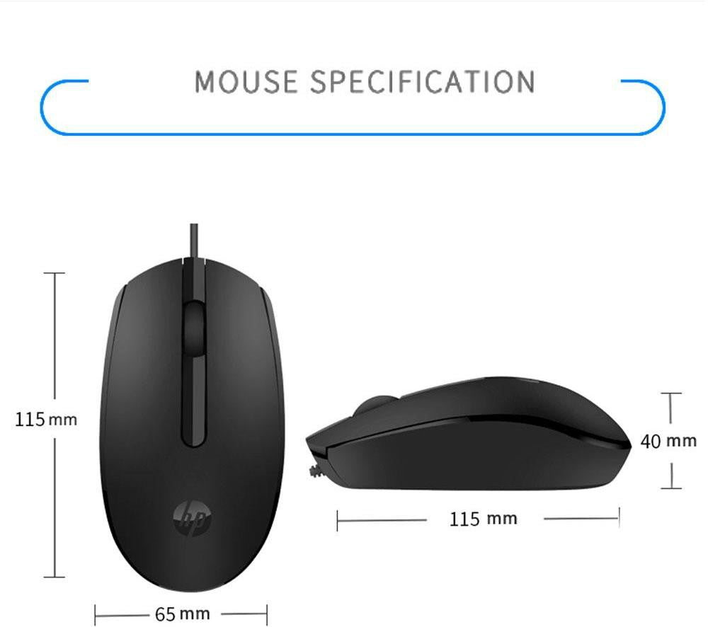 HP M10 Wired Optical Mouse  (USB 2.0, Black)