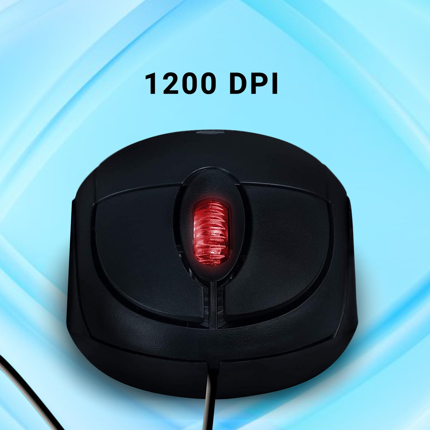 ZEBRONICS ZEB-RISE Wired Optical Mouse (USB 2.0, Black) Zebronics