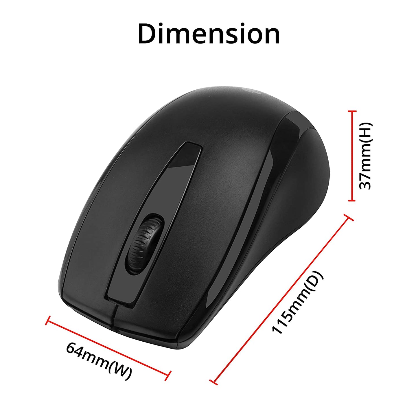 Zebronics Zeb-Alex Wired USB Optical Mouse with 3 Buttons Wired Optical Mouse  (USB 2.0, Black) Zebronics