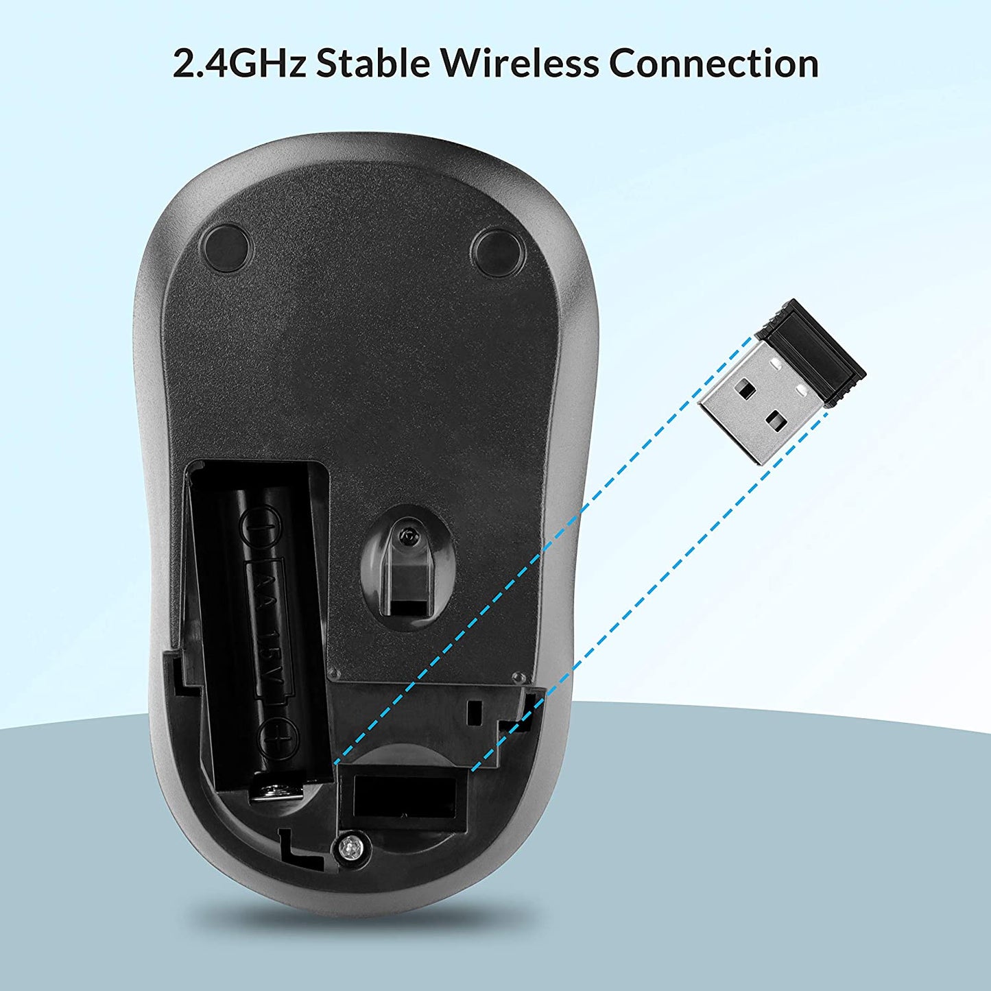 ZEBRONICS Zeb-Dash Wireless Optical Mouse (USB 2.0, Black) Zebronics