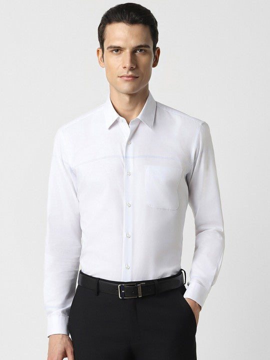 Men Regular Fit Solid Spread Collar Casual Shirt Zabolo