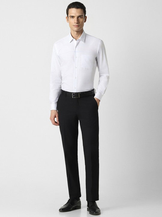 Men Regular Fit Solid Spread Collar Casual Shirt Zabolo