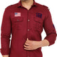 Men's Stylish Cotton Casual Shirt | Affordable and Trendy Fashion ( Maroon ) Zabolo