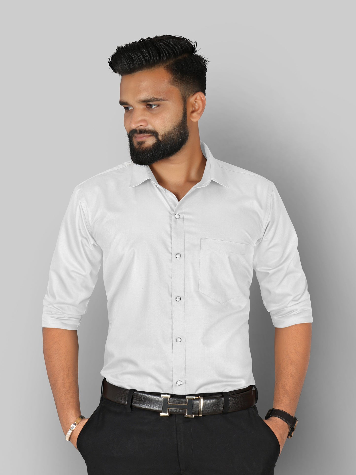 Zabolo Men's Slim Fit 100% Cotton Shirt Zabolo