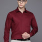 Comfort Self Design Spread Collar Casual Cotton Relaxed Fit Shirt Zabolo