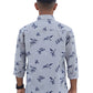 Men Slim Fit Printed Spread Collar Casual Shirt Zabolo