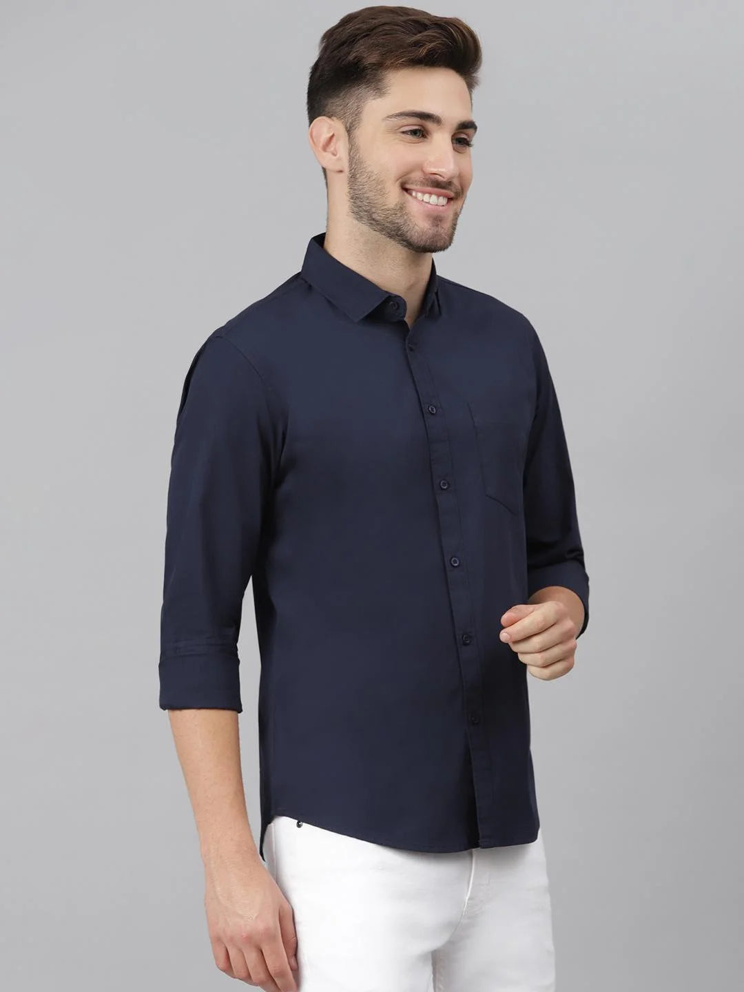 Zabolo Formal Shirt for Men Regular Fit Shirt with Patch Pocket Zabolo