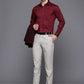 Comfort Self Design Spread Collar Casual Cotton Relaxed Fit Shirt Zabolo