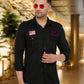 Men's Stylish Cotton Casual Shirt | Affordable and Trendy Fashion ( Black ) Zabolo