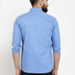OLMA Men Regular, Slim Fit Solid Slim Collar Casual Shirt (Full Sleeve, Blue) Zabolo