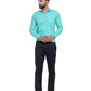 OLMA Men Regular, Slim Fit Solid Spread Collar Casual Shirt (Full Sleeve, Light Green) Zabolo