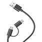 Zabolo 2 in 1 Fast Charging & Sync Portable USB Data Cable 2.4 A, 1.2 Meter (USB Type C & Micro USB Cable) Zabolo