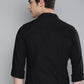 Zabolo Men Regular Fit Solid Spread Collar Formal Shirt (Full Sleeve, Black) Zabolo