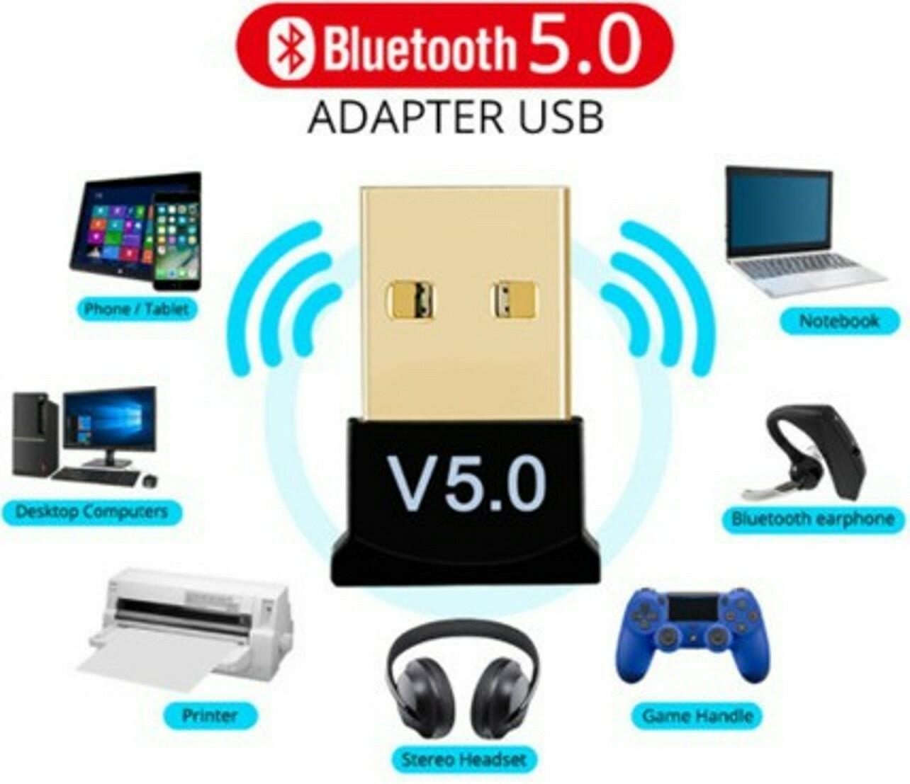 Zabolo USB Bluetooth Adapter for PC, 5.0 Bluetooth Dongle Receiver USB