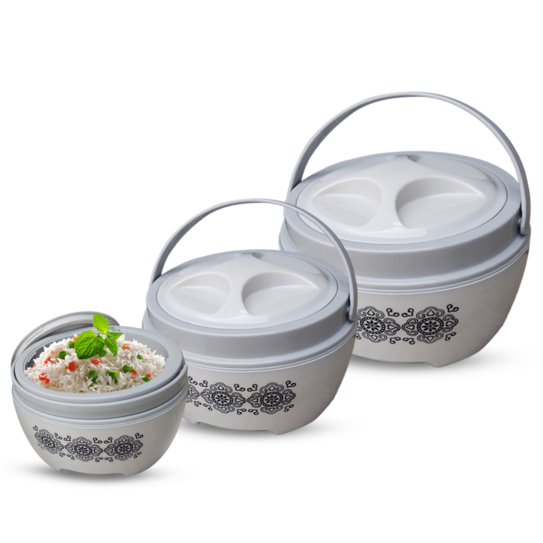 Zabolo 3 Casseroles Thermoware Casserole Set  (1500 ml, 2000 ml, 2500 ml) Zabolo