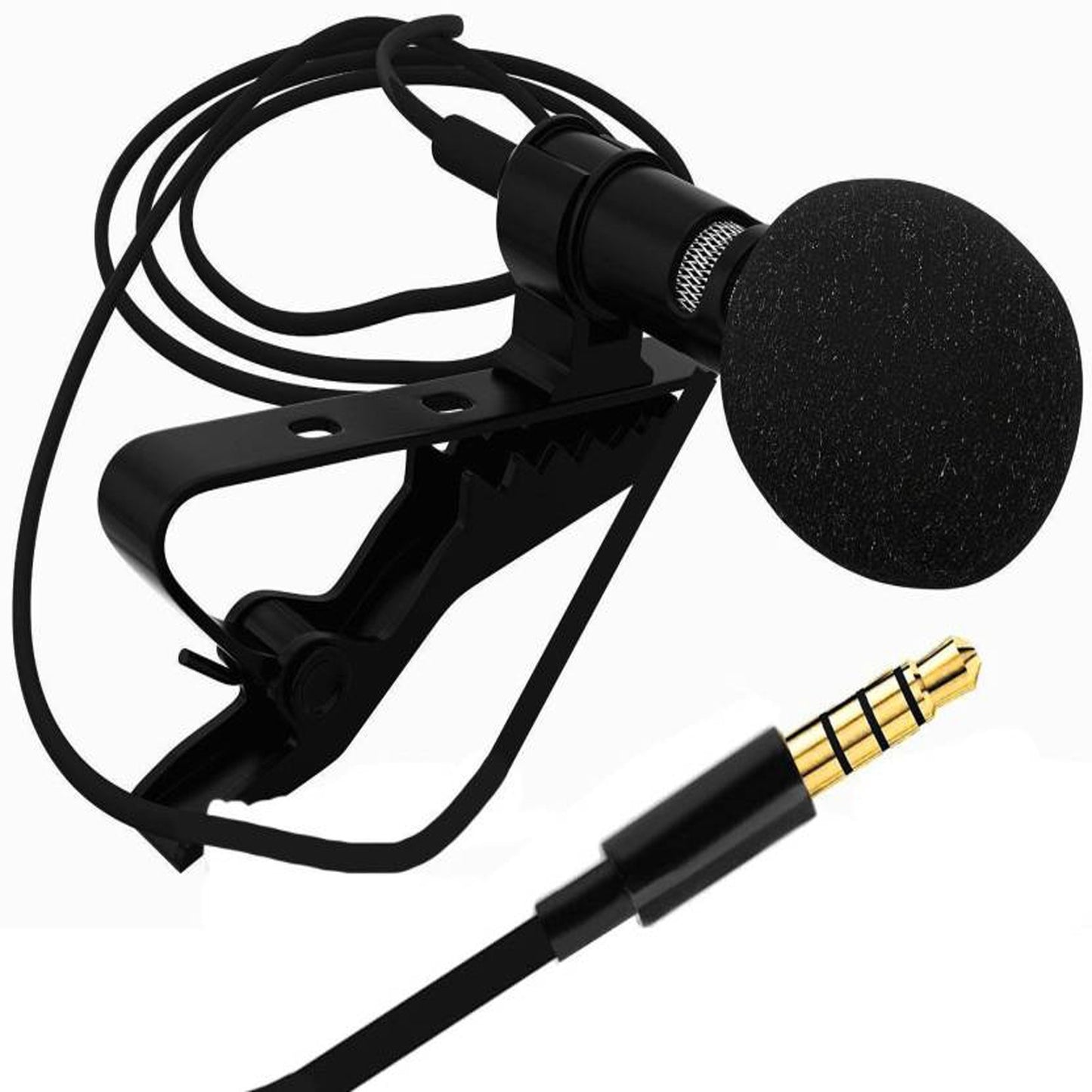 Zabolo Collar - Mic Clip on Microphone 3.5mm for Lectures, Teaching, and making Videos Mic  (Black) Zabolo