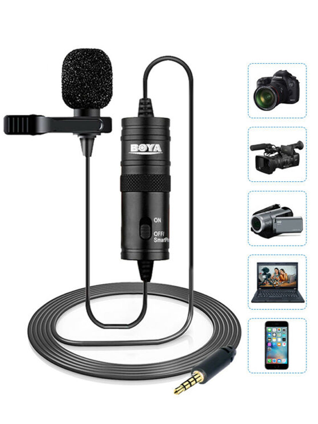 Boya BYM1 Collar Mic Super Sound for Presentation & Video Recoding Boya