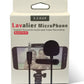 Lavalier Microphone for YouTube and smartphones Collar Mic  (Black) Zabolo