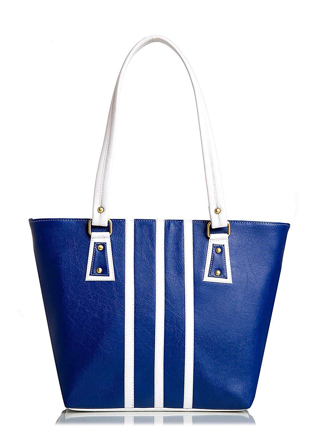 Women Hand Bag White & Blue Shoulder Bag - Extra Spacious Zabolo