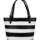 Women Shoulder Bag - Extra Spacious (White & Black) Zabolo