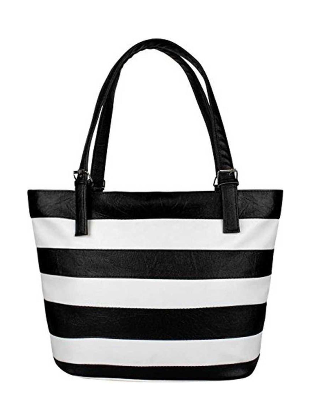 Women Shoulder Bag - Extra Spacious (White & Black) Zabolo