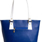 Women Hand Bag White & Blue Shoulder Bag - Extra Spacious Zabolo