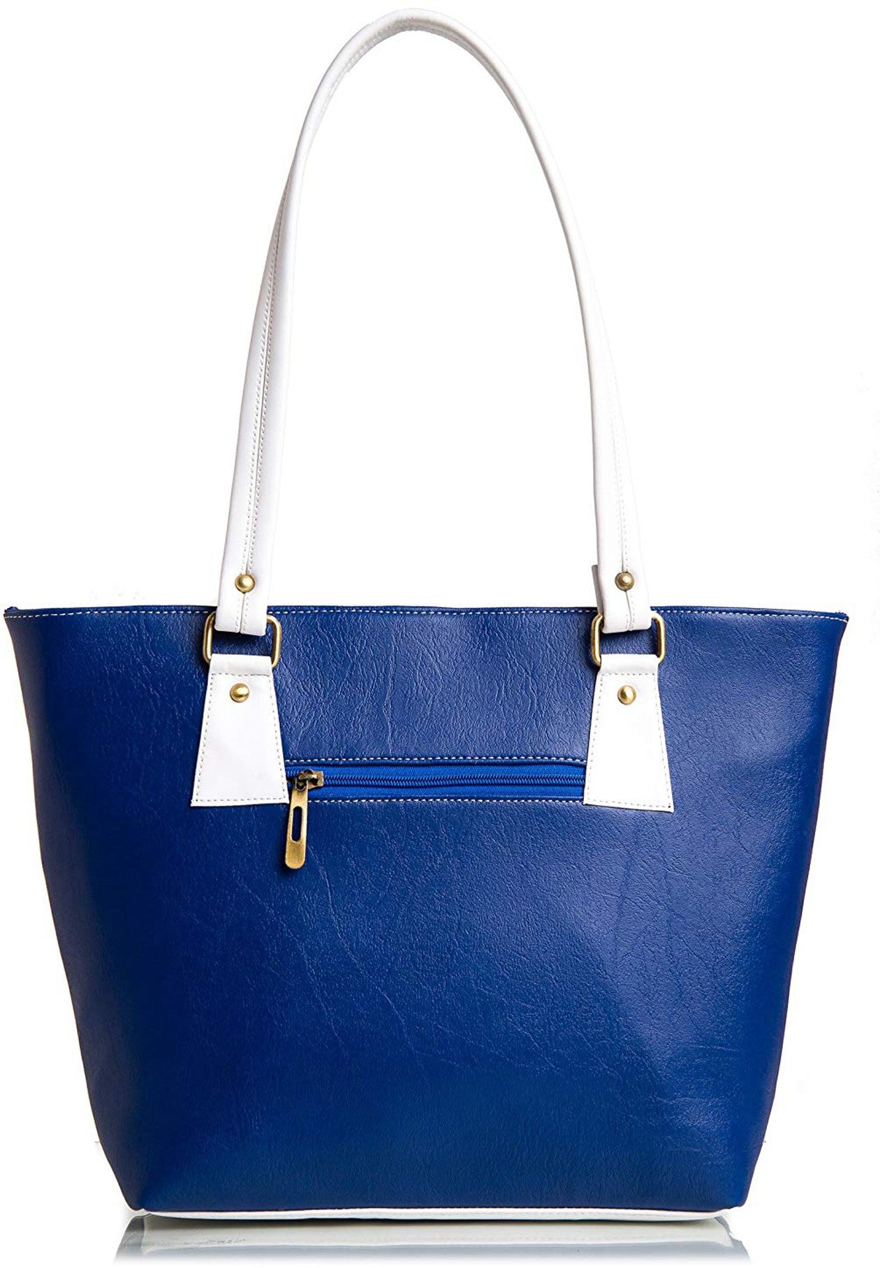 Women Hand Bag White & Blue Shoulder Bag - Extra Spacious Zabolo