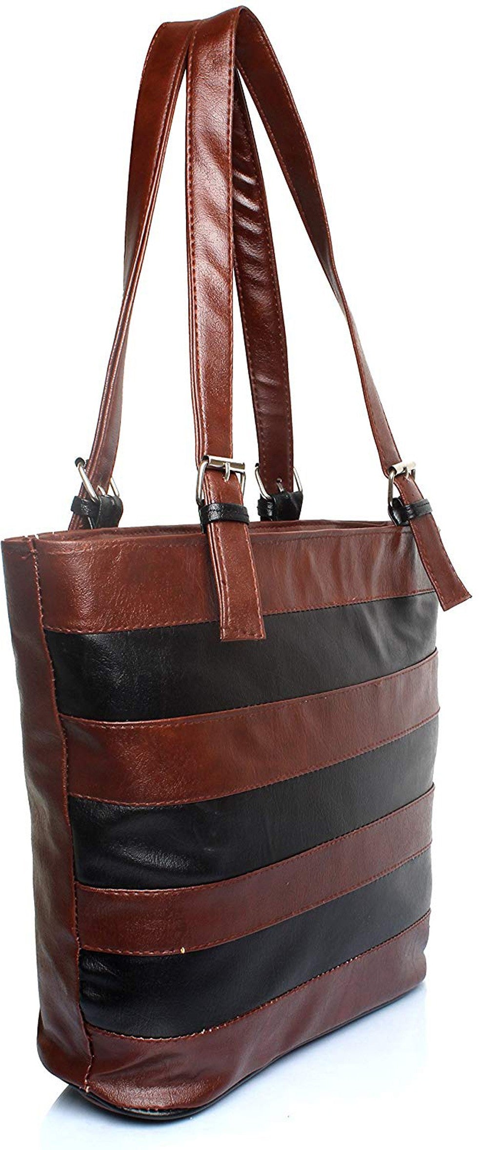 Women Shoulder Bag - Extra Spacious (Black & Brown) Zabolo