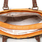 Women Shoulder Bag - Extra Spacious (Yellow & Brown) Zabolo