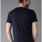 Blue white red pocket H Sleeves T-Shirt Striped Men Round Neck Red, White, Blue T-Shirt Zabolo