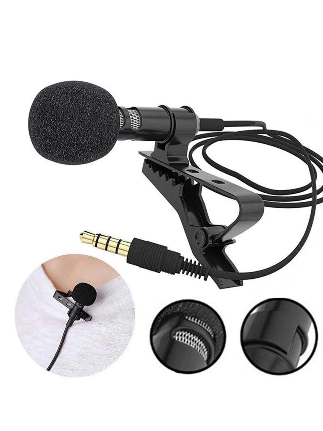 Zabolo Collar - Mic Clip on Microphone 3.5mm for Lectures, Teaching, and making Videos Microphone (Zb_04) Zabolo