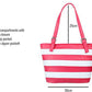 Women Shoulder Bag - Extra Large (Pink & White) Zabolo