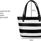 Women Shoulder Bag - Extra Spacious (White & Black) Zabolo