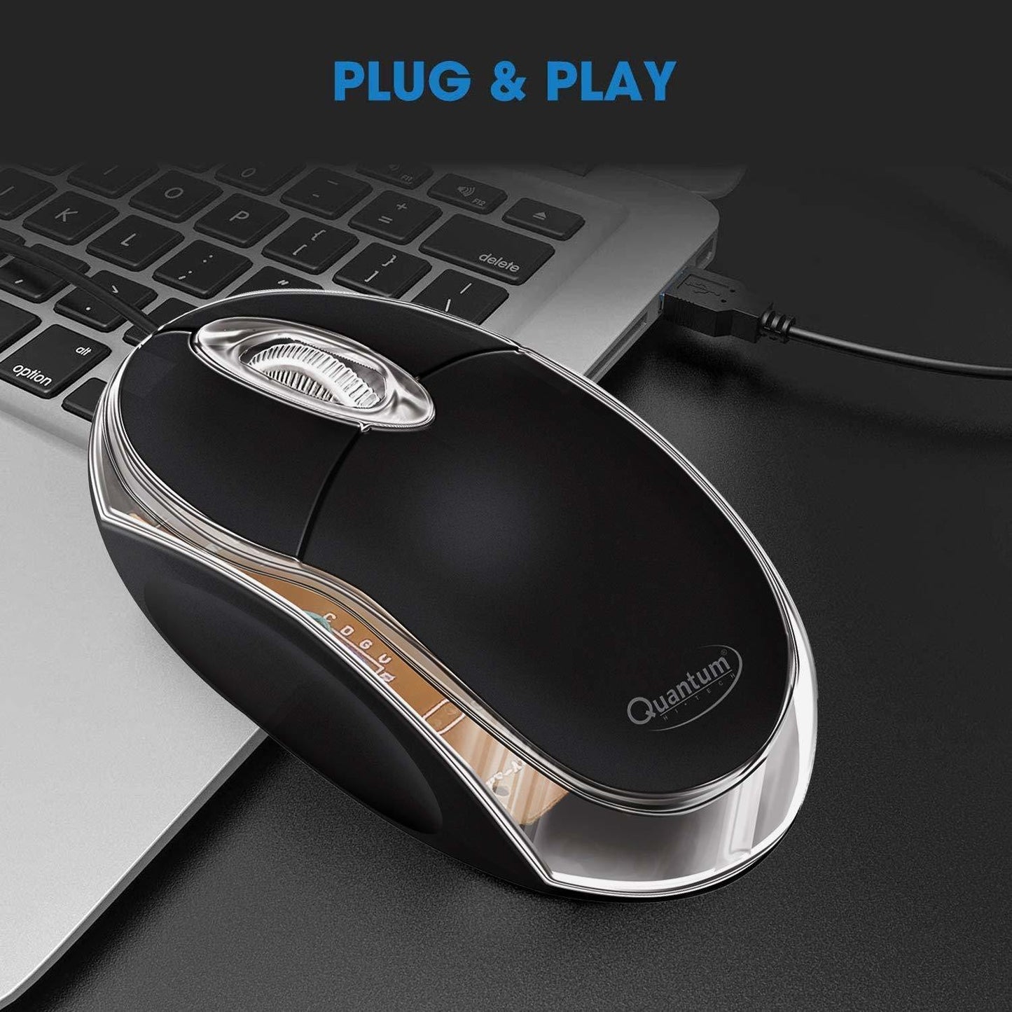 QUANTUM Wired Optical Mouse QUANTUM